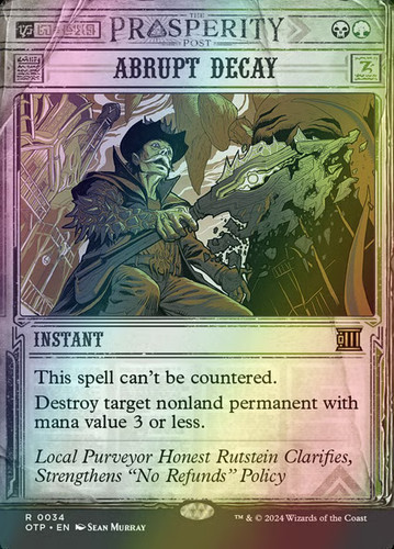 Mtg abrupt decay showcase - mtg,