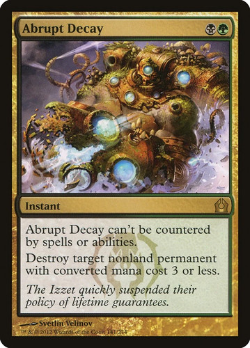 Abrupt decay - abrupt, (rtr)