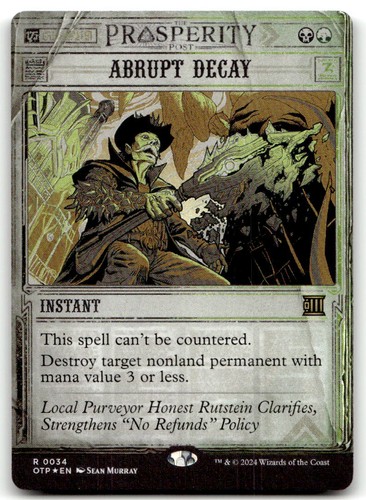 Abrupt decay - abrupt, (foil)