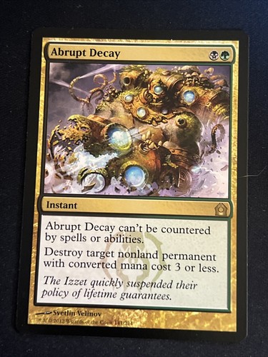 Abrupt decay return - (141),