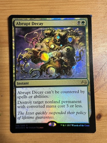 Abrupt decay foil - abrupt,