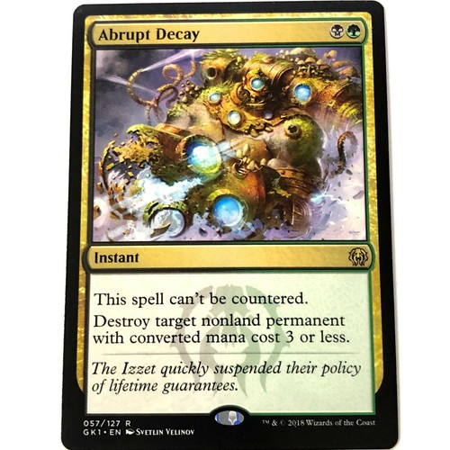 Abrupt decay mtg return to - -,