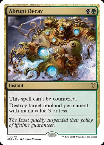 Mtg abrupt decay mystery - ,