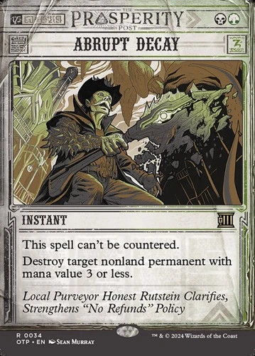 Abrupt decay foil - foil, extended
