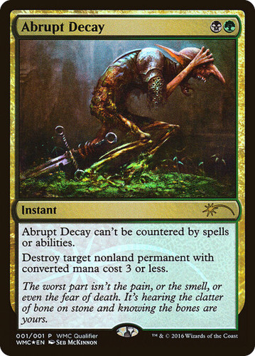 Abrupt decay wmc - decay,