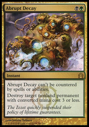 Abrupt decay return to - abrupt,