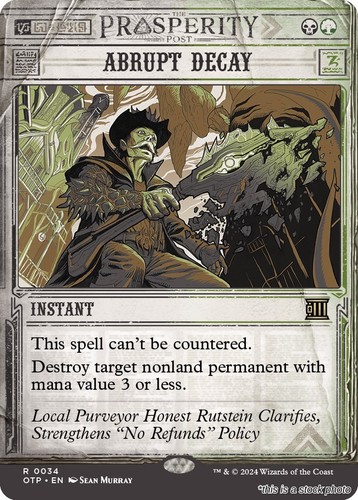 Magic abrupt decay - abrupt, foil