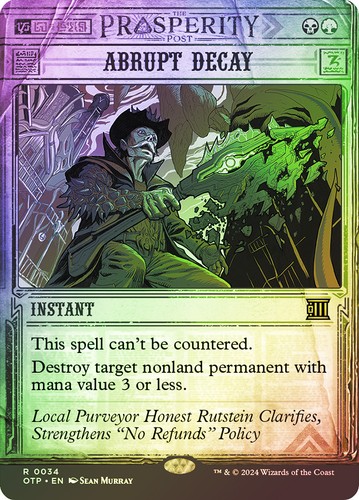 Mtg foil abrupt decay - foil,
