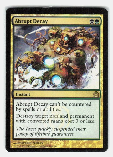 Abrupt decay rtr - foil, nm